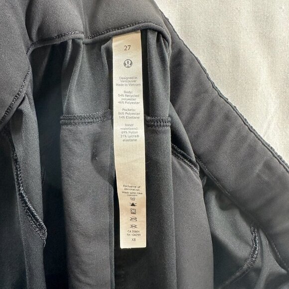 Lululemon Jogger Pants Womens Sz 27 Black Highrise Warpstreme Stretch Activewear - Picture 9 of 9